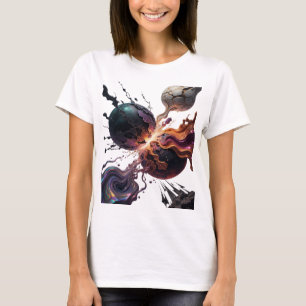 Camiseta Arte Prata em DESIGN DE ARTE ABSTRATO v2