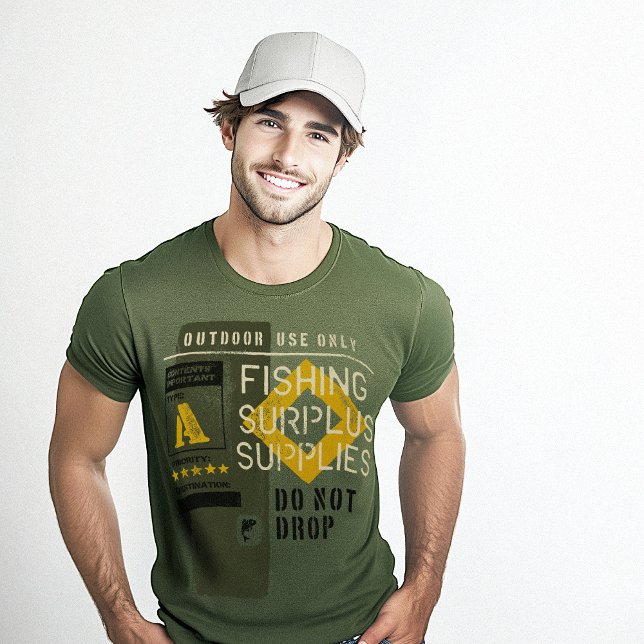Camiseta Arte-Presente Gráfica Única Da Carga Anglesa De Pe (Unique Fishing Angler Cargo Graphic Gift Gear T-Shirt)