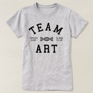 Camiseta Arte preta órfão da equipe