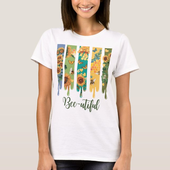 Camiseta Arte Primavera para abelhas útil - Design de pinta (Frente)