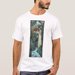 Camiseta Arte Príncipe Nórdica   Maxfield Parrish Style Imp