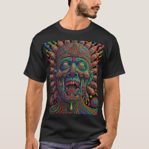 Camiseta Arte Psicodélica com Cabeça Derretida