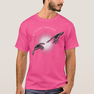 Camiseta Arte Punk Oculta de Terror Sombrio Gótico Vamos Se