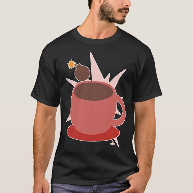 Camiseta Arte quente de chocolate quente (Frente)