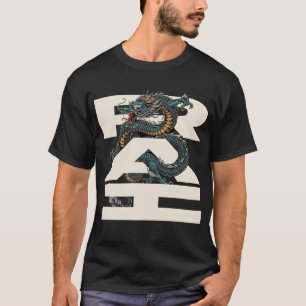 Camiseta Arte Raro de Dragon Streetwear Japonês Mitológico