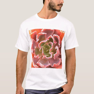 Camiseta Arte Realista Suculta e Rebelde Tons Rosa