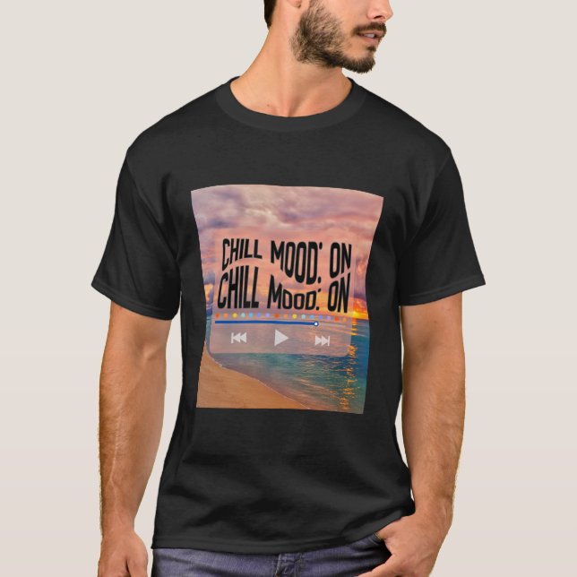 Camiseta Arte Retro de Praia com Humor Relaxado (Frente)