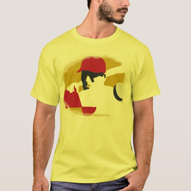 Camiseta Arte retro do basebol (Frente)