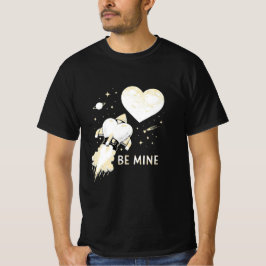 Camiseta Arte Retro do Foguete Espacial do Dia dos Namorado