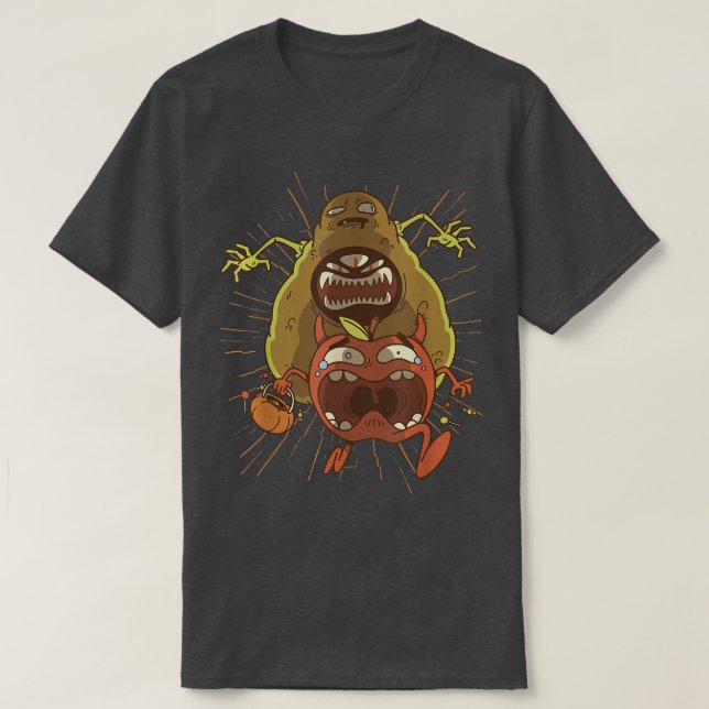 Camiseta Arte Retro Legal e divertida do Monstro do Avocado (Frente do Design)