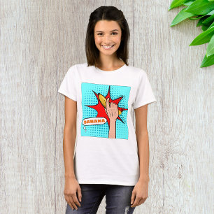 Camiseta Arte Retro Pop Banana Estilo Quadrinhos