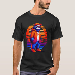 Camiseta Arte Retro Pôr do Sol Estilo Urbano Moderno Pregui