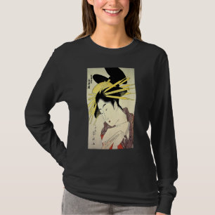 Camiseta Arte Retro Vintage de Geisha Japonesa História Jap
