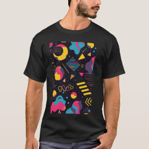 Camiseta Arte retrorativa de padrão Synthwave 80s