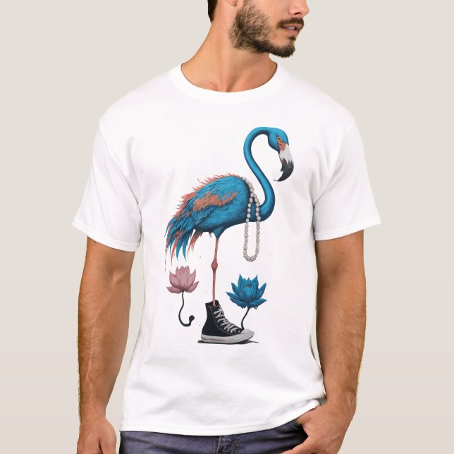 Camiseta Arte retrorativa Flamingo Womens Crianças Gráfico  (Frente)