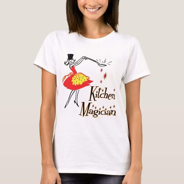Camiseta Arte Retrorna do Cozinhar da Kitchen Magika (Frente)