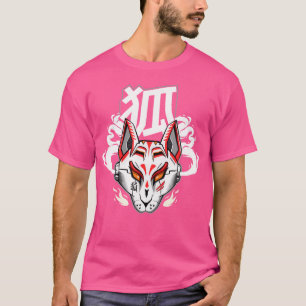 Camiseta Arte Robótica da Fox Cyberpunk da Kitsune Japonesa
