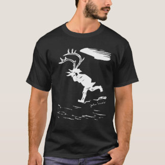 Camiseta Arte Sami de John Savio Lapônia Homem Rena Antílop