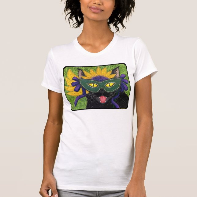 Camiseta Arte selvagem Shi da máscara de Nova Orleães do (Frente)