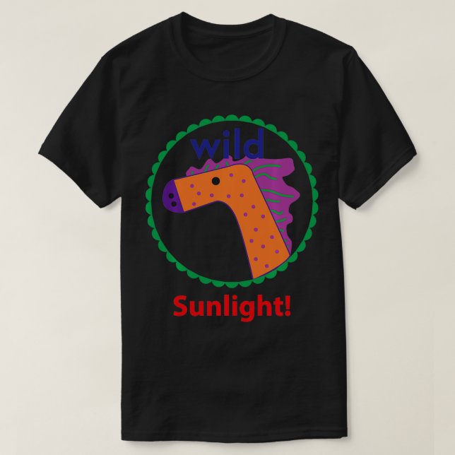 Camiseta Arte selvagem sobre cavalos (Frente do Design)