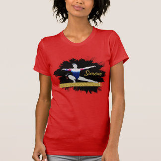 Camiseta Arte Silhouette do ginasta olimpiadas