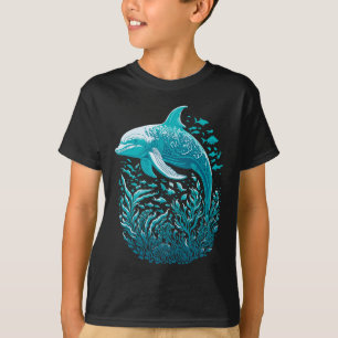 Camiseta Arte sobre a vida marinha Design de gráfico de g