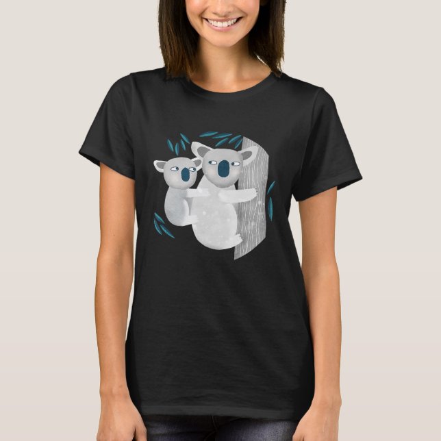 Camiseta Arte sobre a vida selvagem de Koala Bear australia (Frente)