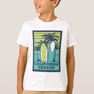 Camiseta Arte sobre pranchas na Califórnia - Costa de Verão