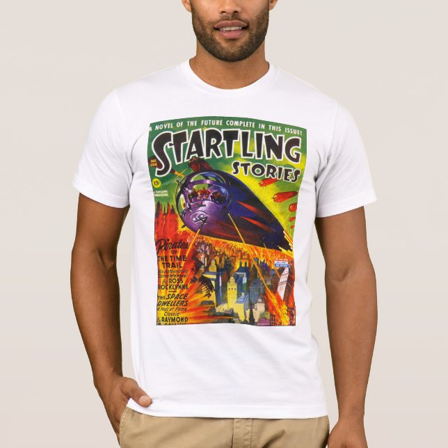 Camiseta Arte SOBRESSALTADO da capa de revista da polpa do (Frente)