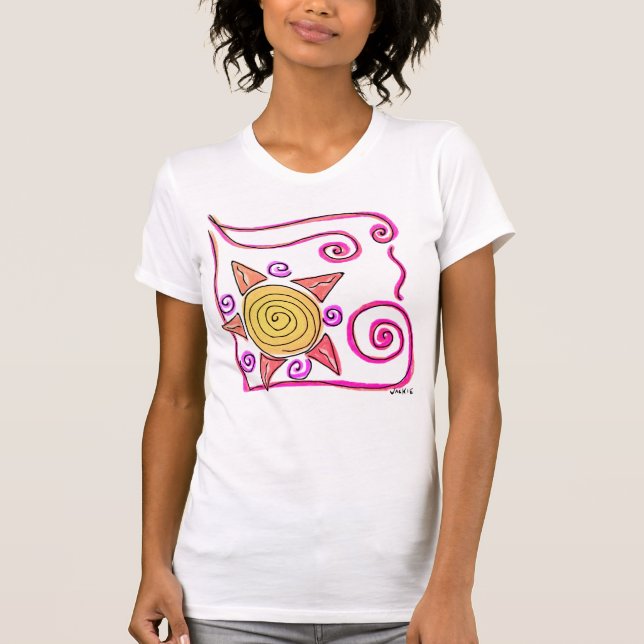 Camiseta Arte-Sol Vestida Colorida (Frente)