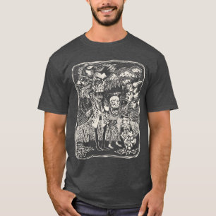 Camiseta Arte Sombria de Cartoon Gótico Grunge Família