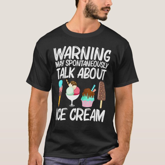 Camiseta Arte Sorvete legal Para Homens Mulheres Gelato Con (Frente)