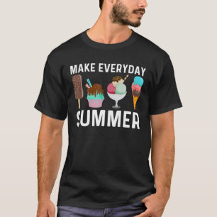Camiseta Arte Sorvete legal Para Homens Mulheres Gelato Con