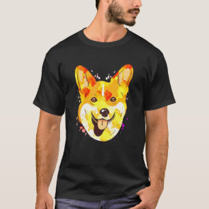 Camiseta Arte Splash Corgi Galês Pet Homens Mulheres Crianç