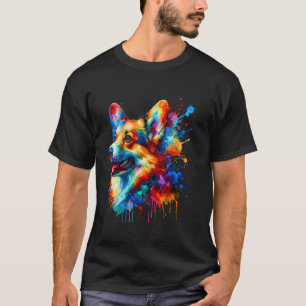 Camiseta Arte Splash Pembroke Welsh Corgi Corgis