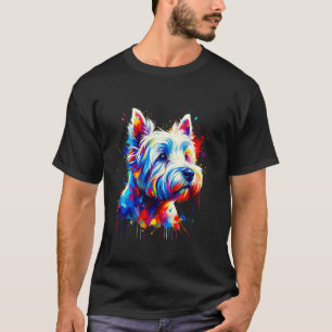 Camiseta Arte Splash West Highland White Terrier Westie