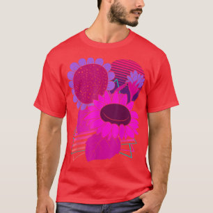 Camiseta Arte Sunshine Garden Flor Flor Brilho Vaporwave S