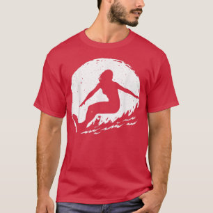 Camiseta Arte surf Para Mulheres Meninas Praia Surfer Havai