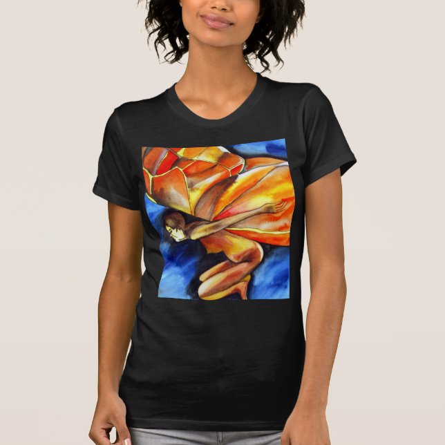 Camiseta Arte surreal original de fantasia da menina borbol (Frente)