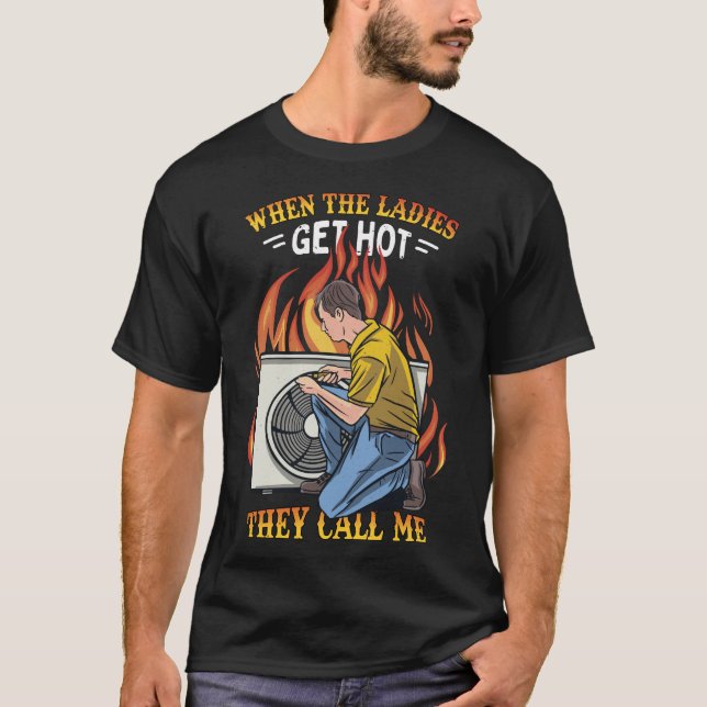 Camiseta Arte Técnica De Reparação HVAC Para Contratantes (Frente)