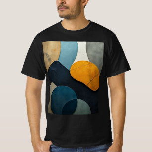 Camiseta Arte Texturizada com Formas Geométricas Abstratas