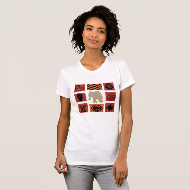 Camiseta Arte tribal abstrato africana (Frente Completa)