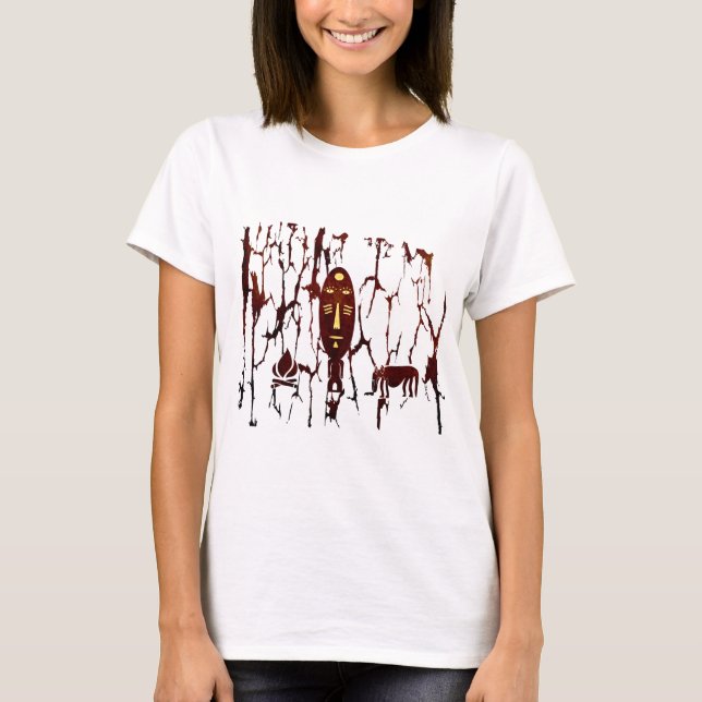 Camiseta Arte tribal abstrato africana (Frente)