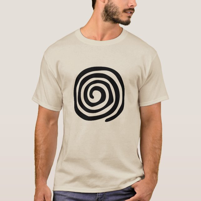 Camiseta Arte tribal mexicana primitiva espiral asteca (Frente)