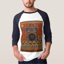 Camiseta Arte Tribal Warli Templo Mahakal Ujjain - Étnico E