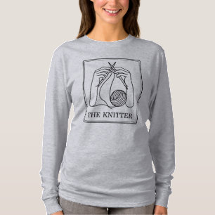 Camiseta Arte tricotada - Design de Fios Minimalistas