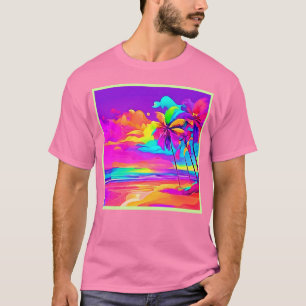 Camiseta Arte Tropical de Curta Vibrante