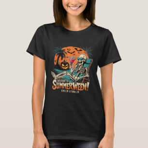 Camiseta Arte Tropical de Halloween de Skeleton Beach