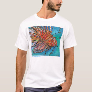 Camiseta ARTE tropical do t-shirt de Turkeyfish dos peixes