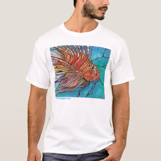 Camiseta ARTE tropical do t-shirt de Turkeyfish dos peixes